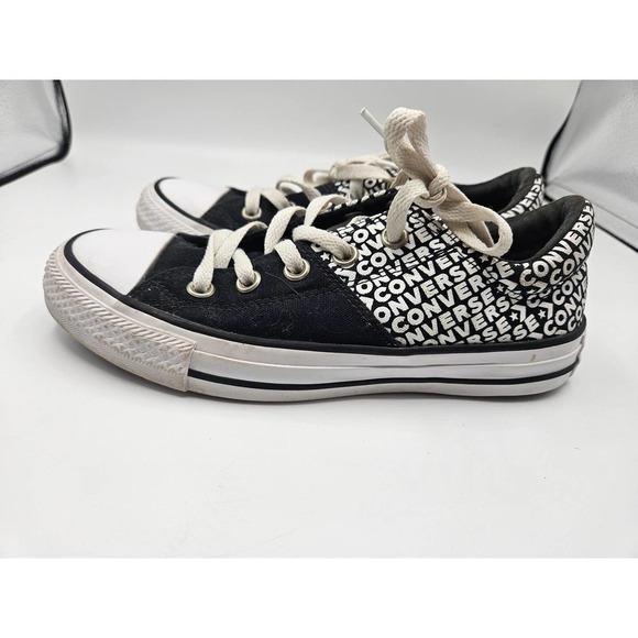 Converse All Star Black and White Logo Canvas Sneakers Shoes Size 6‎ Low Top - Picture 4 of 10